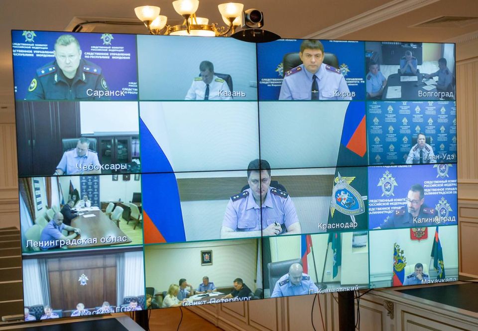 Председатель СК России провел в режиме ВКС оперативное совещание по вопросам расследования резонансных преступлений