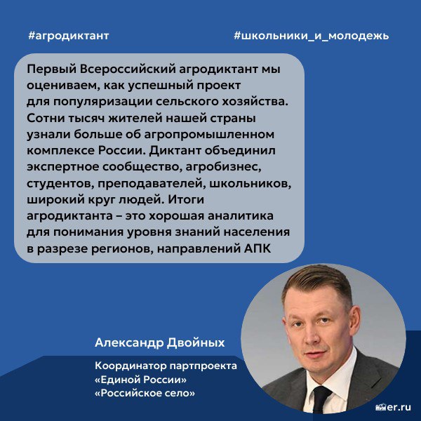 В первом агродиктанте приняли участие более 400 тыс В первом агродиктанте приняли участие более 400 тыс