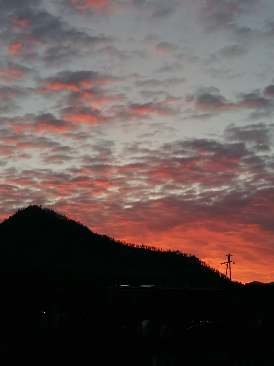 Сегодня на Алтае опять очень красочный закат был