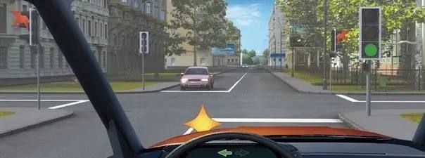 Как Вам следует поступить при повороте налево?