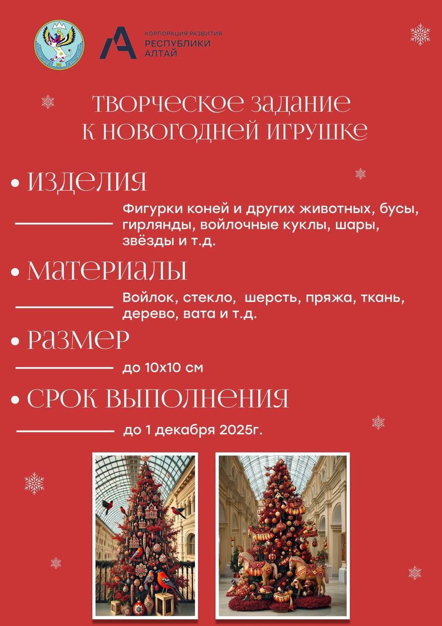 Мастеров и ремесленников народно-художественных промыслов приглашают для украшения новогодней ёлки правительства Республики Алтай Мастеров и ремесленников народно-художественных промыслов приглашают для украшения новогодней ёлки правительства Республики Алтай