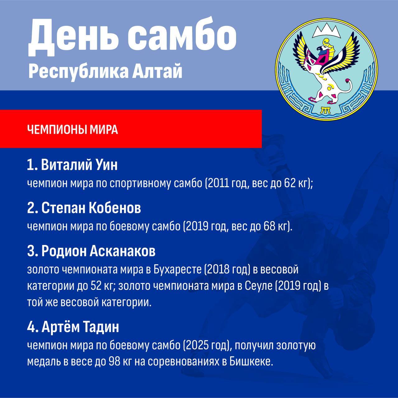 Александр Прокопьев: Поздравляю наших спортсменов и тренерский состав со Всероссийским днем самбо! Александр Прокопьев: Поздравляю наших спортсменов и тренерский состав со Всероссийским днем самбо!