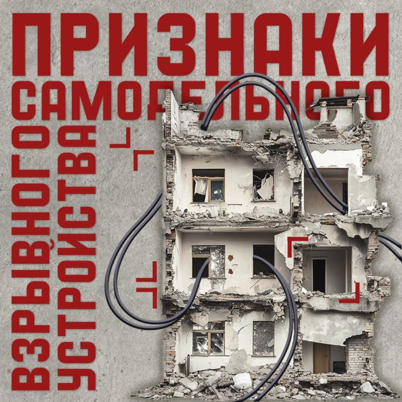 В карточках рассказываем об основных признаках самодельных взрывных устройств