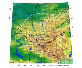 Землетрясение магнитудой 4.9 зарегистрировано сегодня, 9 декабря, в 17:37 местного времени в Улаганском районе Республики Алтай