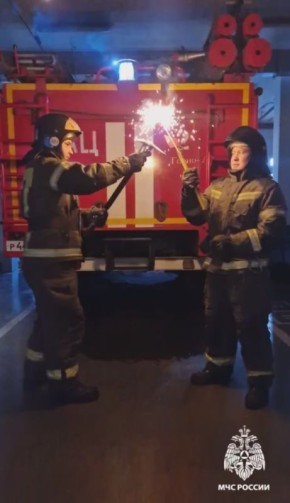 Огнеборцы МЧС России поздравляют с наступающим Новым годом!