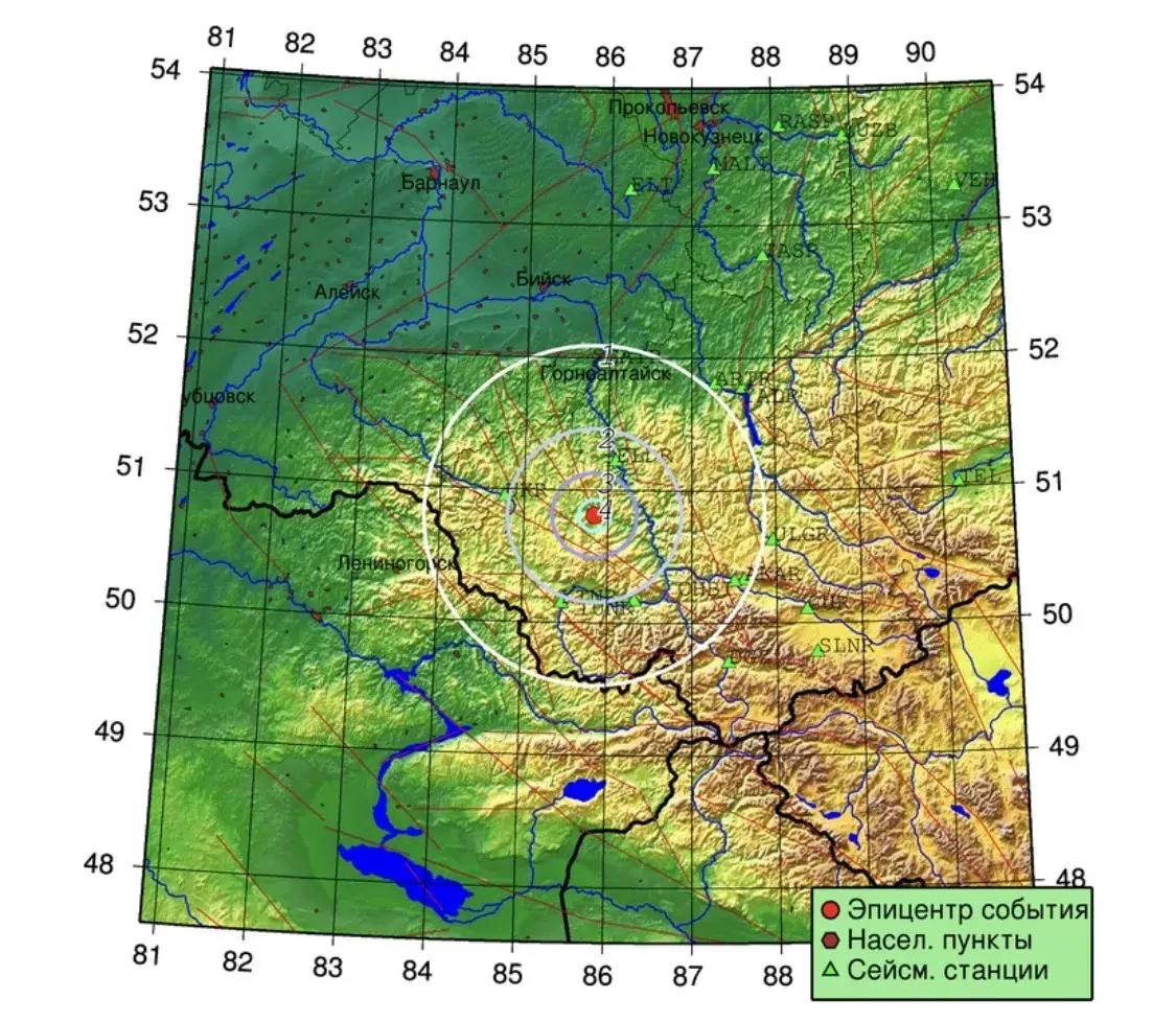 В Онгудайском районе сейсмособытие