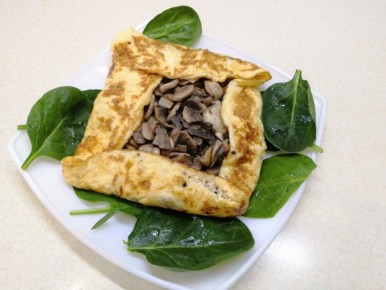 Омлет с грибами в стиле конверта: просто и вкусно