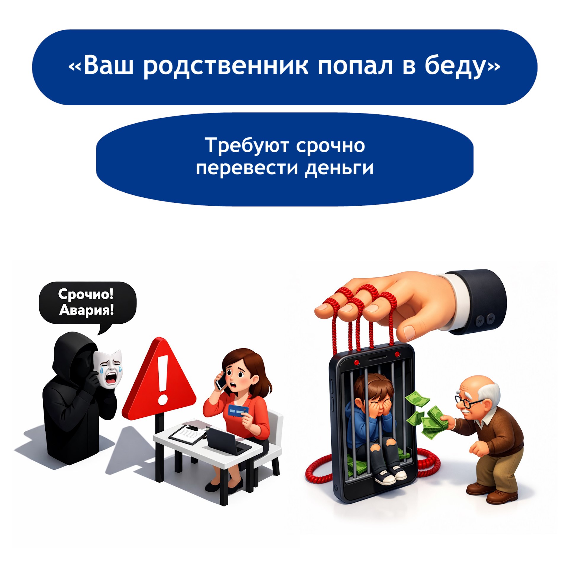 ОСТОРОЖНО, МОШЕННИКИ!. Цель злоумышленников — выманить пароли, коды из СМС и деньги, представляясь сотрудниками банков, полиции или «родственниками» ОСТОРОЖНО, МОШЕННИКИ!. Цель злоумышленников — выманить пароли, коды из СМС и деньги, представляясь сотрудниками банков, полиции или «родственниками»