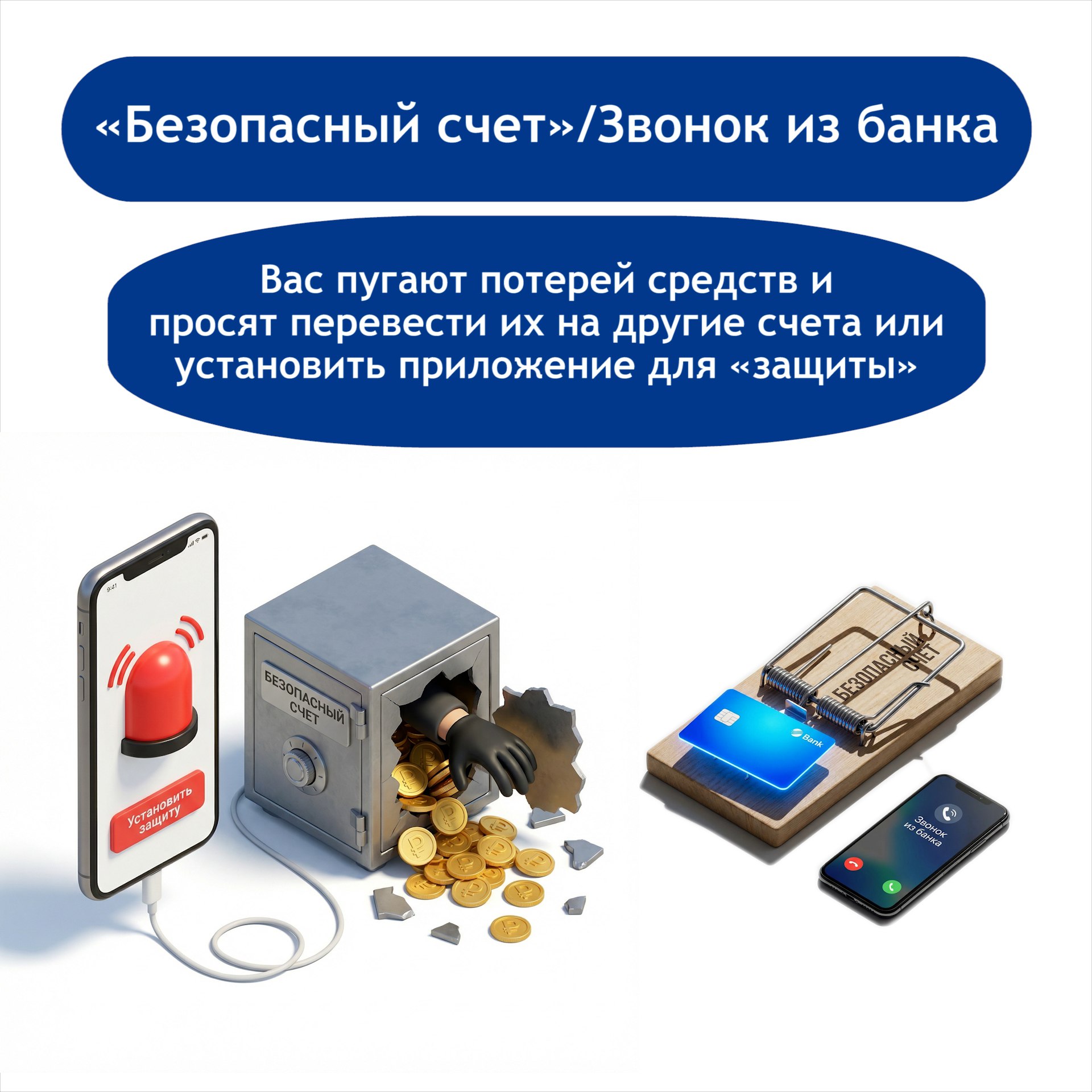 ОСТОРОЖНО, МОШЕННИКИ!. Цель злоумышленников — выманить пароли, коды из СМС и деньги, представляясь сотрудниками банков, полиции или «родственниками»