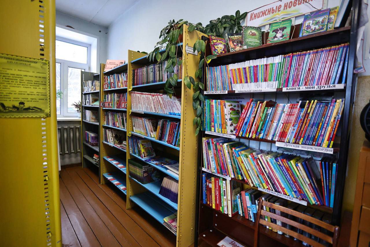 Библиотеку, которая работает в Дубровке 28 лет, посетил Андрей Турчак во время визита в Майминский район