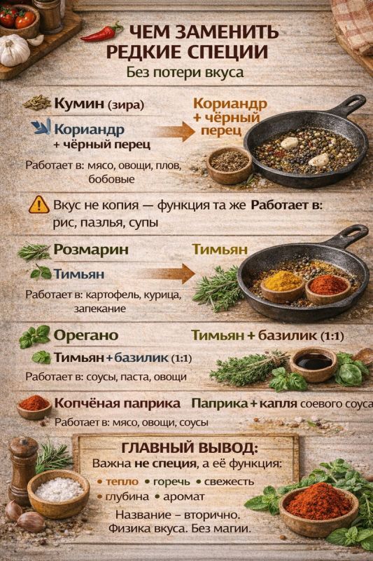 Как заменить редкие специи и не потерять вкус
