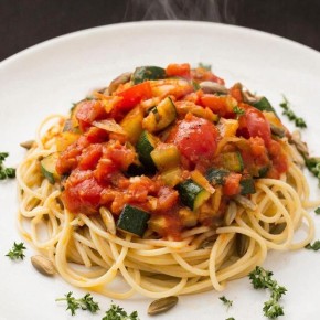 Спагетти с овощами