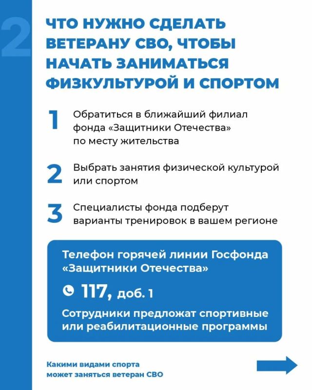 Ветераны СВО могут начать заниматься спортом при поддержке фонда «Защитники Отечества» Ветераны СВО могут начать заниматься спортом при поддержке фонда «Защитники Отечества»