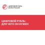 Цифровой рубль стартует в массовом формате уже 1 сентября