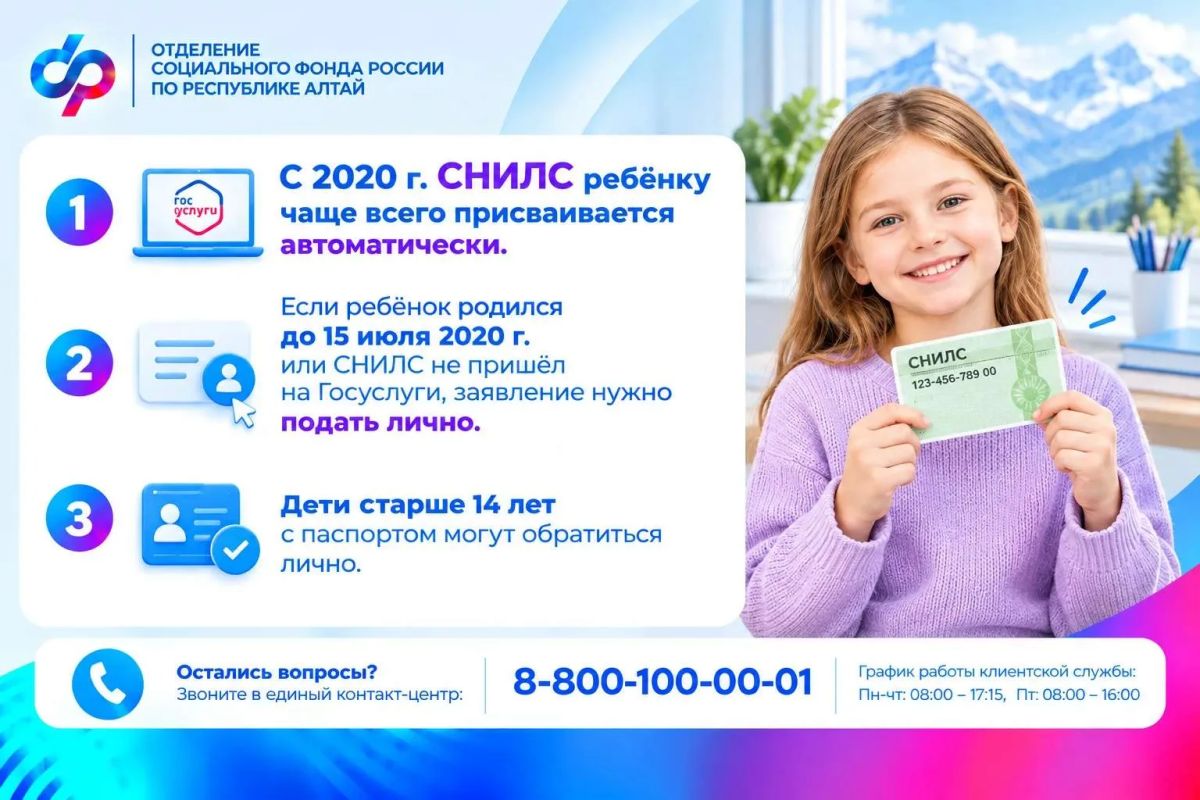 Более 3,5 тысяч СНИЛСов открыло Отделение Соцфонда России по Республике Алтай в 2026 году Более 3,5 тысяч СНИЛСов открыло Отделение Соцфонда России по Республике Алтай в 2026 году