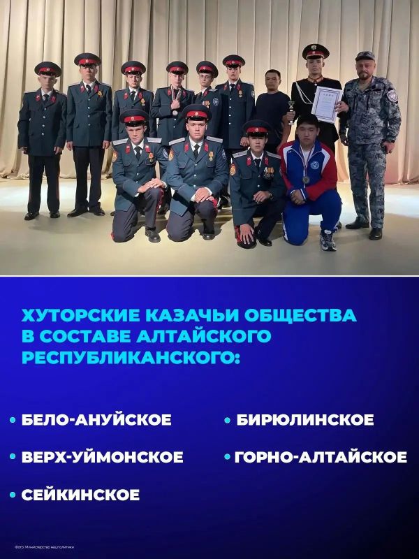 Численность казаков Алтайского республиканского отдельского казачьего общества составляет 610 человек Численность казаков Алтайского республиканского отдельского казачьего общества составляет 610 человек